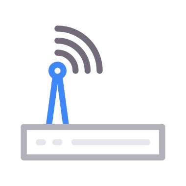 modem ince renk çizgisi vektör simgesi 
