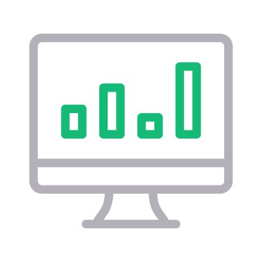 çevrimiçi grafik ince renk çizgisi vektör simgesi