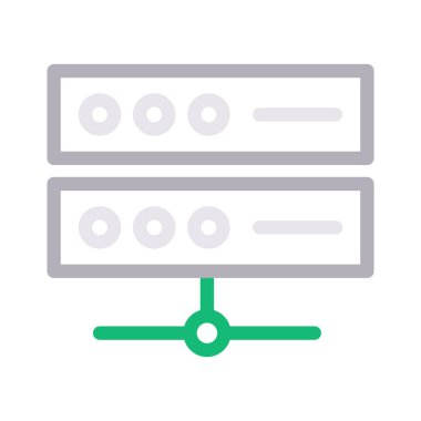 sunucu ince renk çizgisi vektör simgesi