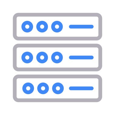 depolama ince renk çizgisi vektör simgesi