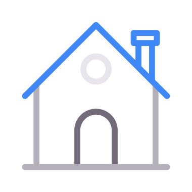  ev ince renk çizgisi vektör simgesi