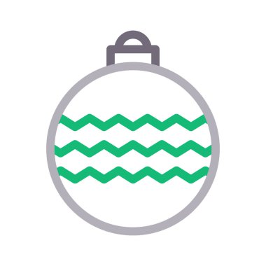  noel topu ince renk çizgisi vektör simgesi
