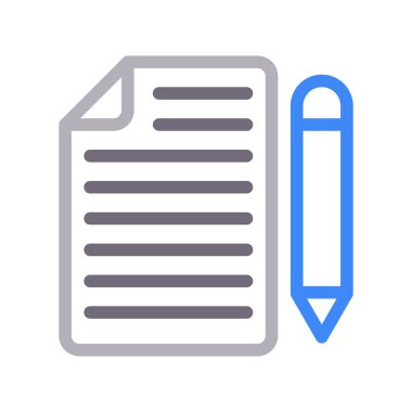 dosyayı düzenle ince renk çizgisi vektör simgesi