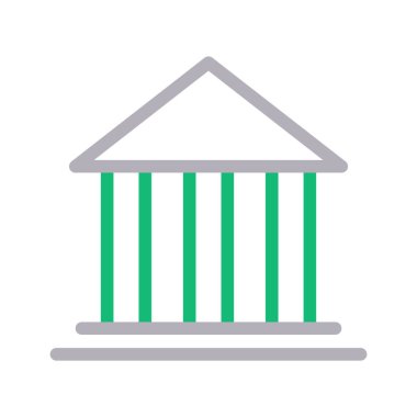 banka ince renk çizgisi vektör simgesi
