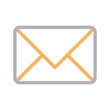 ileti ince renk çizgisi vektör simgesi