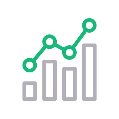 analitik grafik ince renk çizgisi vektör simgesi