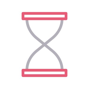 kum saati ince renk çizgisi vektör simgesi