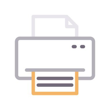 yazıcı ince renk çizgisi vektör simgesi