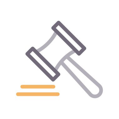 çekiç ince renk çizgisi vektör simgesi