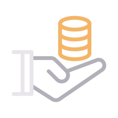 bakım sunucusu ince renk çizgisi vektör simgesi