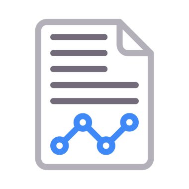 analitik sayfa ince renk çizgisi vektör simgesi