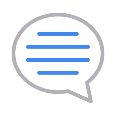 sohbet ince renk çizgisi vektör simgesi