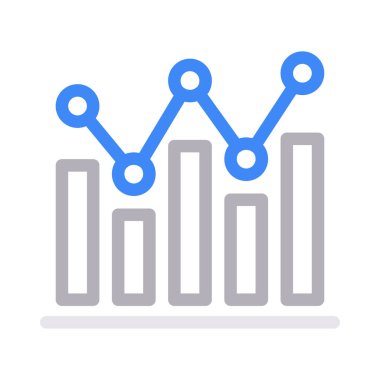 analitik grafik ince renk çizgisi vektör simgesi