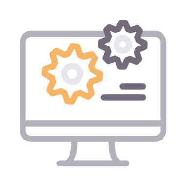 lcd ayar ince renk çizgisi vektör simgesi