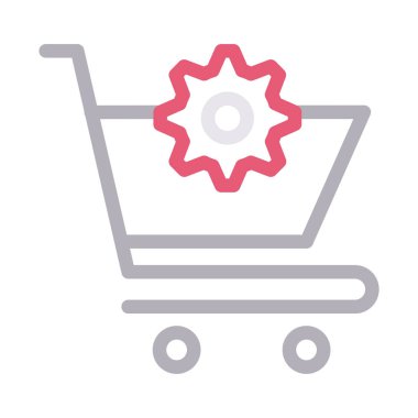 sepet ince renk çizgisi vektör simgesi ni ayarlama