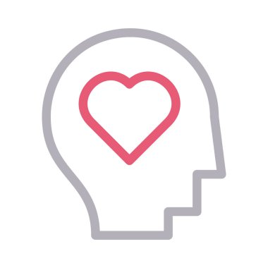 favori beyin ince renk çizgisi vektör simgesi