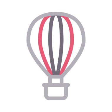 hava ballloon ince renk çizgisi vektör simgesi