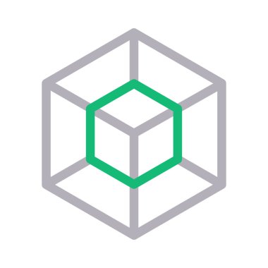 ince renk çizgisi vektör simgesi tasarım