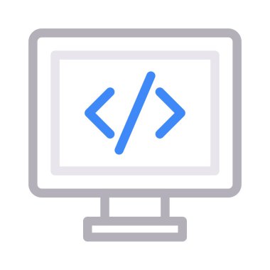 ince renk çizgi vektör simgesi kodlama