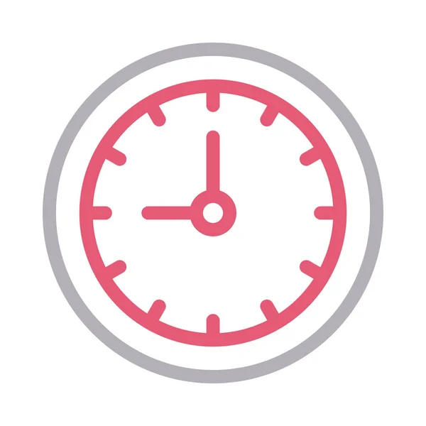 Reloj Delgada Línea Color Vector Icono — Vector de stock
