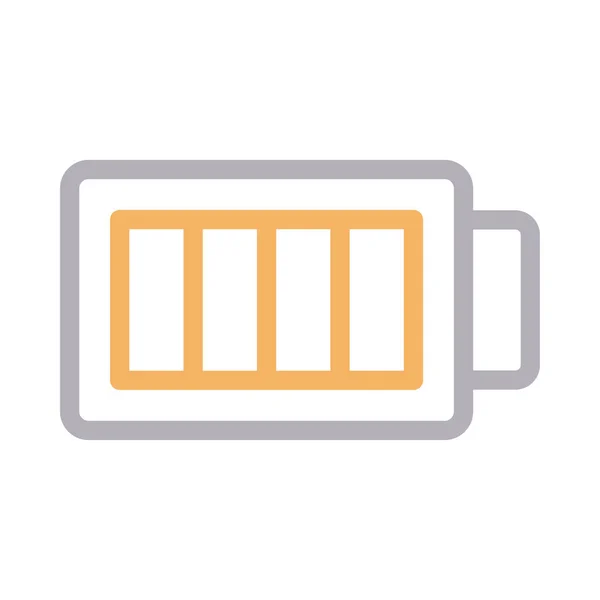 Batterij Dun Kleur Lijn Vector Pictogram — Stockvector