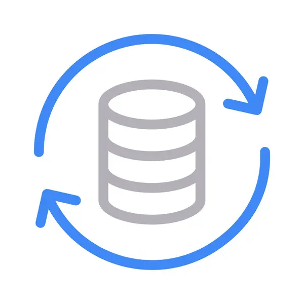 Rafraîchir Serveur Fine Icône Vectorielle Ligne Couleur — Image vectorielle