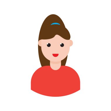 kadın glyph düz vektör simgesi