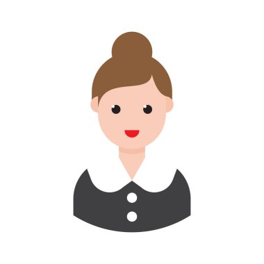 öğretmen glyph düz vektör simgesi