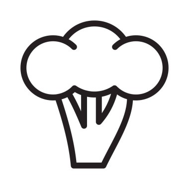 brokoli ince çizgi vektör simgesi