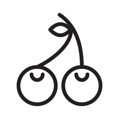 kiraz ince çizgi vektör simgesi