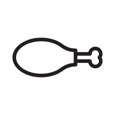 bacak parçası ince çizgi vektör simgesi