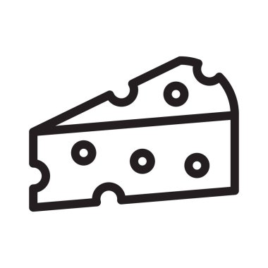 peynir ince çizgi vektör simgesi