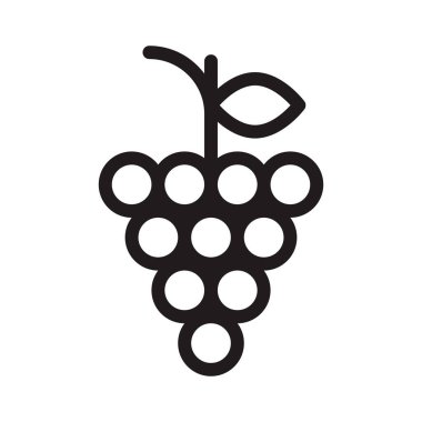 üzüm ince çizgi vektör simgesi