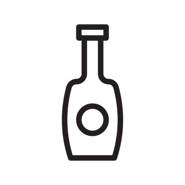 Şarap ince çizgi vektör simgesi