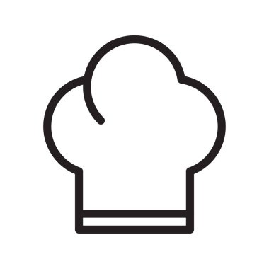 şef ince çizgi vektör simgesi