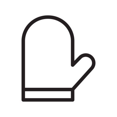 eldiven ince çizgi vektör simgesi