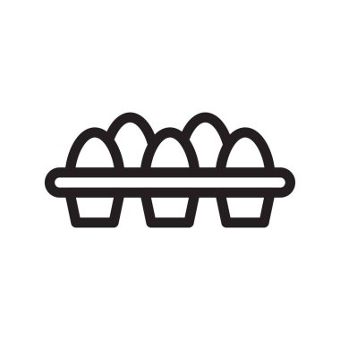 yumurta tepsisi ince çizgi vektör simgesi