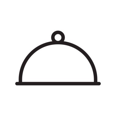 gıda kapağı ince çizgi vektör simgesi