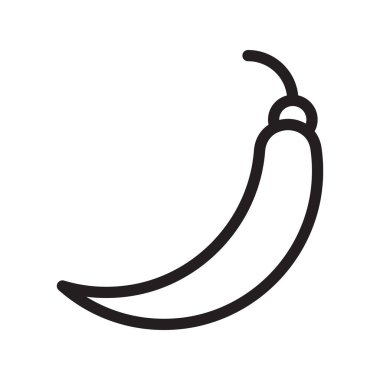 biber ince çizgi vektör simgesi