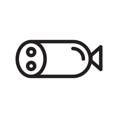 hot dogs ince çizgi vektör simgesi