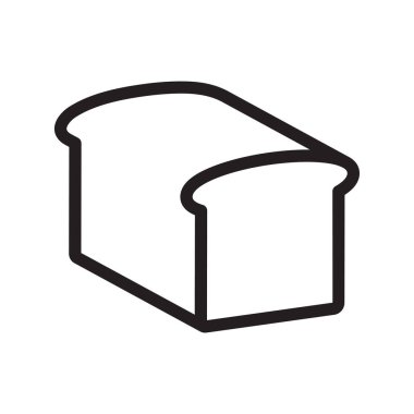 ekmek ince çizgi vektör simgesi