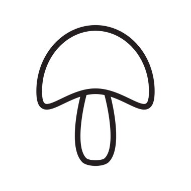 mantar ince çizgi vektör simgesi