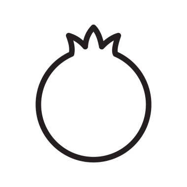 nar gıda ince çizgi vektör simgesi