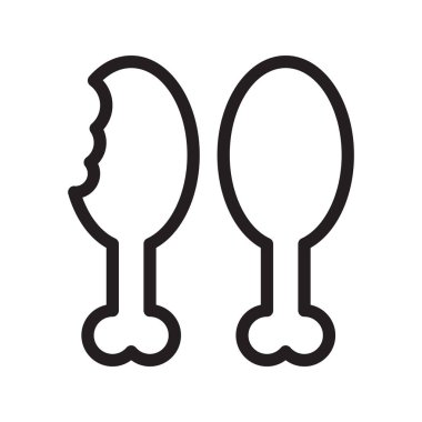 bacak parçası ince çizgi vektör simgesi