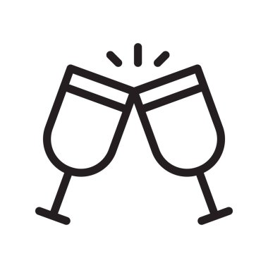 içecekler ince çizgi vektör simgesi