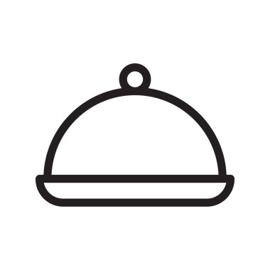 gıda kapağı ince çizgi vektör simgesi