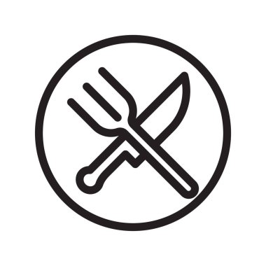 mutfak eşyaları ince çizgi vektör simgesi