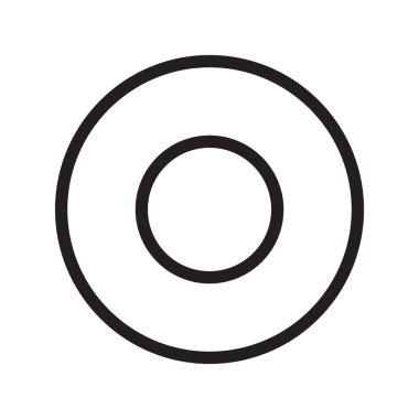 plaka ince çizgi vektör simgesi