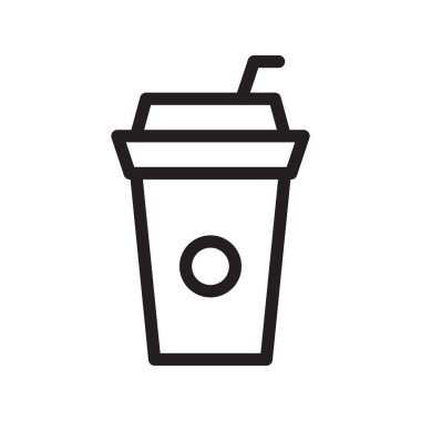 kahve ince bir çizgi vektör simgesi