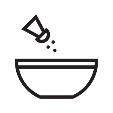 kase çalkalayıcı ince çizgi vektör simgesi